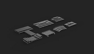 3D Stage Systems set 3D model model
