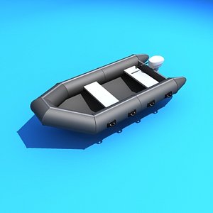 3d zodiac inflatable boat model