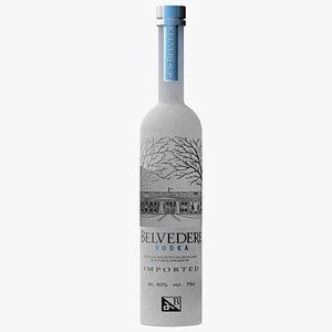 3D belvedere vodka bottle pbr model