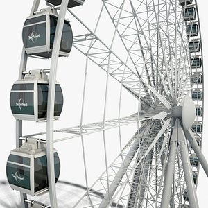 Sky Wheel with Boarding Platform Maya