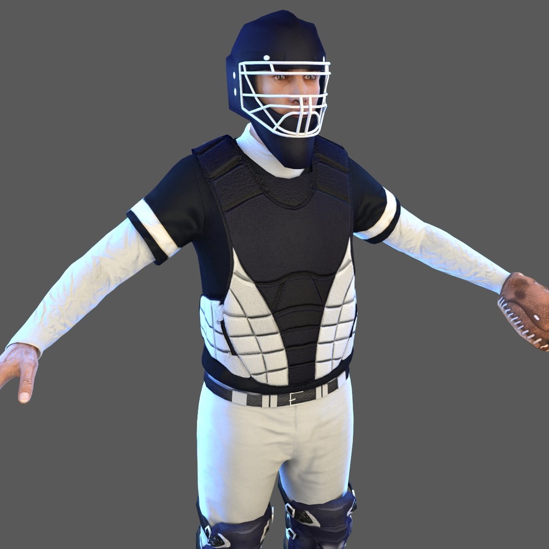 3D Model Baseball Player Ball - TurboSquid 1463490