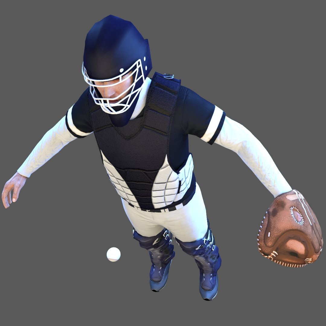 3D Model Baseball Player Ball - TurboSquid 1463490