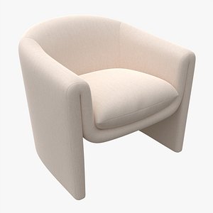 Linen Sculptural Chair 3D