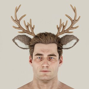 Man Reindeer Headband 3D model