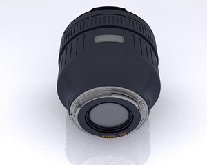 85mm telephoto lens 3d model