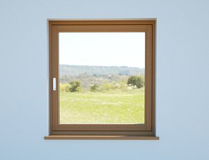 Wooden low profile window