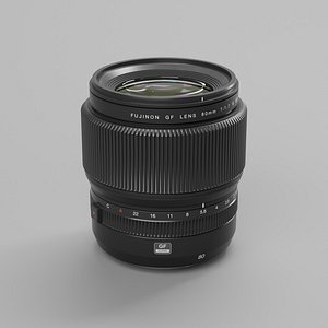 Fujifilm Fujinon GF 80mm R WR Lens - High and Low Poly PBR