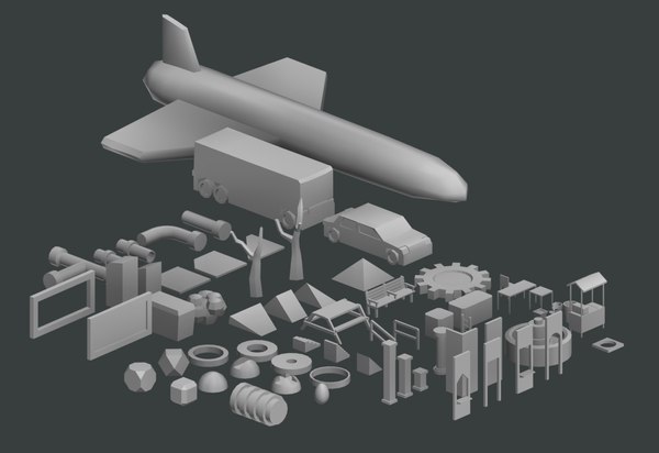 3d building blocks model