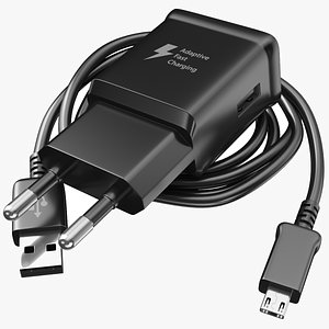 Black Cellphone USB Charger