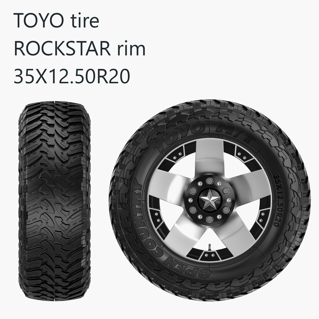 Road Toyo Rockstar Rim Wheel 3d Model