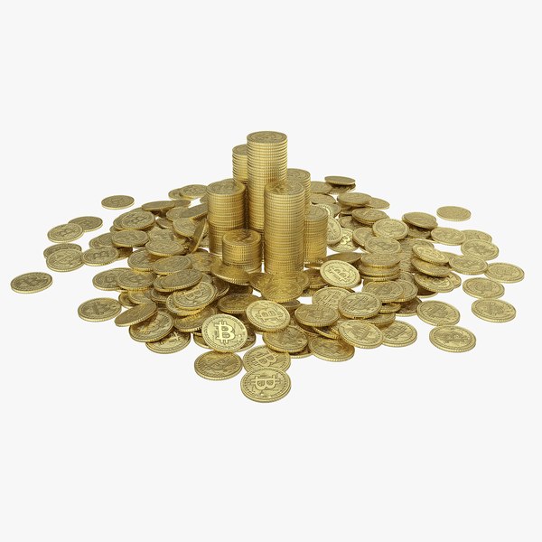 3D bitcoin pile