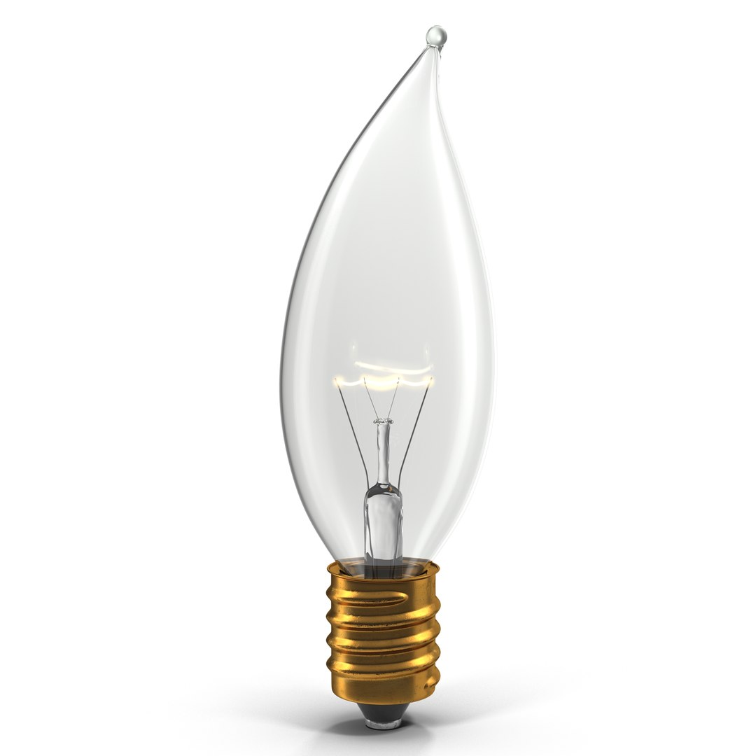 Flame Candelabra Bulb 3D model preview