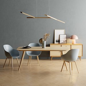 Free Dining Set Scandinavian Style