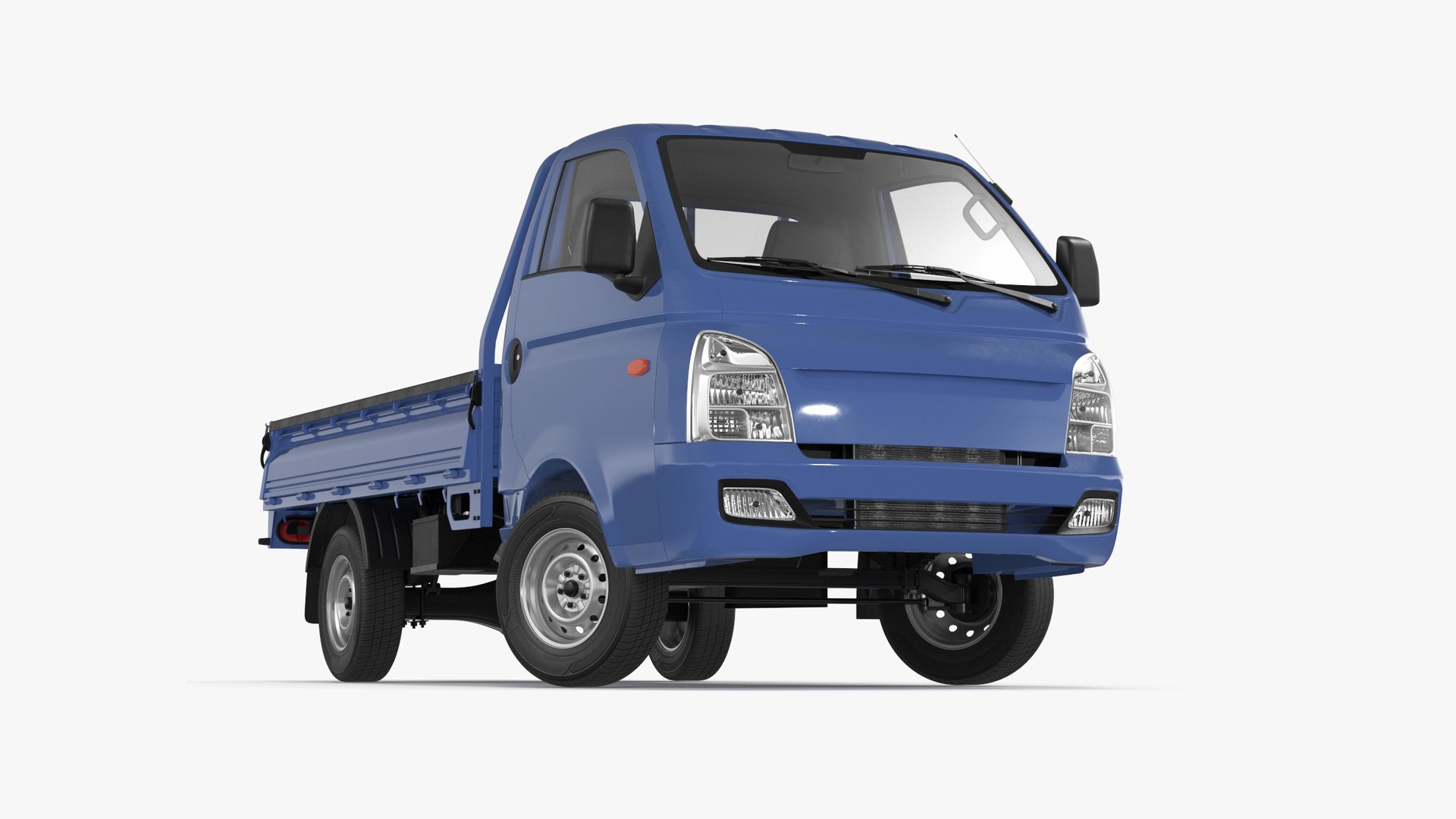 Flatbed Truck Blue Rigged for Maya 3D model preview