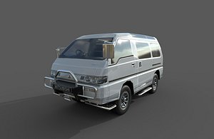 Low Poly Car - Mitsubishi Delica Star Wagon 1986