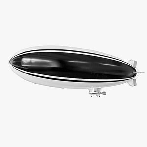 Zeppelin Airship  Low Poly Game-Ready 3D Model 3D model