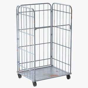 3D Roll Container Painted model