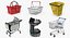 shopping baskets trolley 2 3D