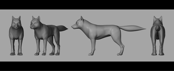 3D wolf rigged expressions - TurboSquid 1343642