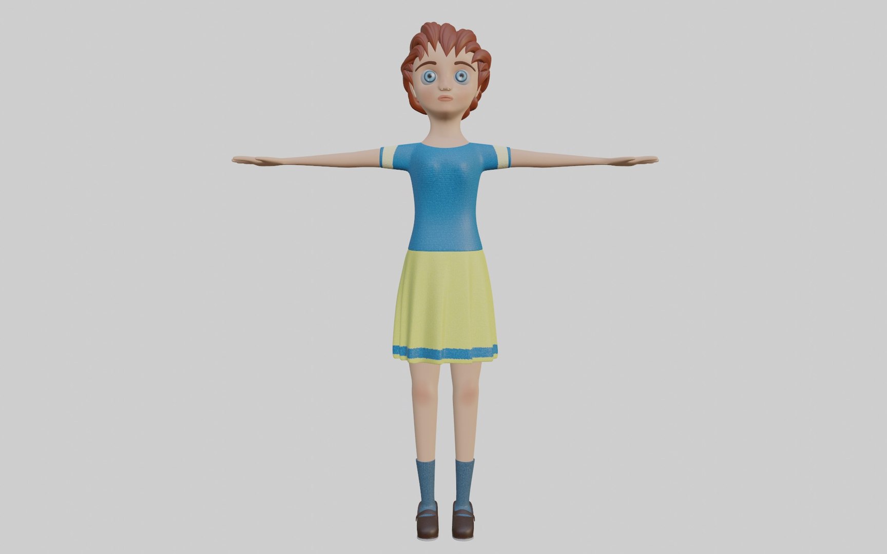 3D Cartoon Girl1 - TurboSquid 1982761