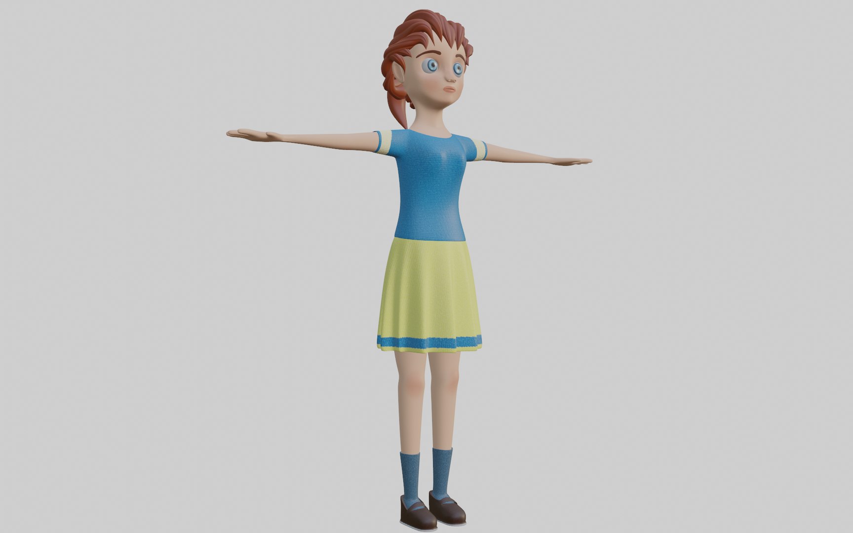 3D Cartoon Girl1 - TurboSquid 1982761