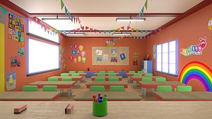 Anime Classroom 3D Model $25 - .fbx .max .ma .obj - Free3D