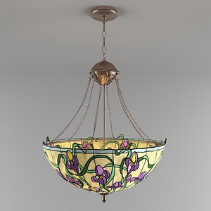 3d tiffany inverted pendant iris model