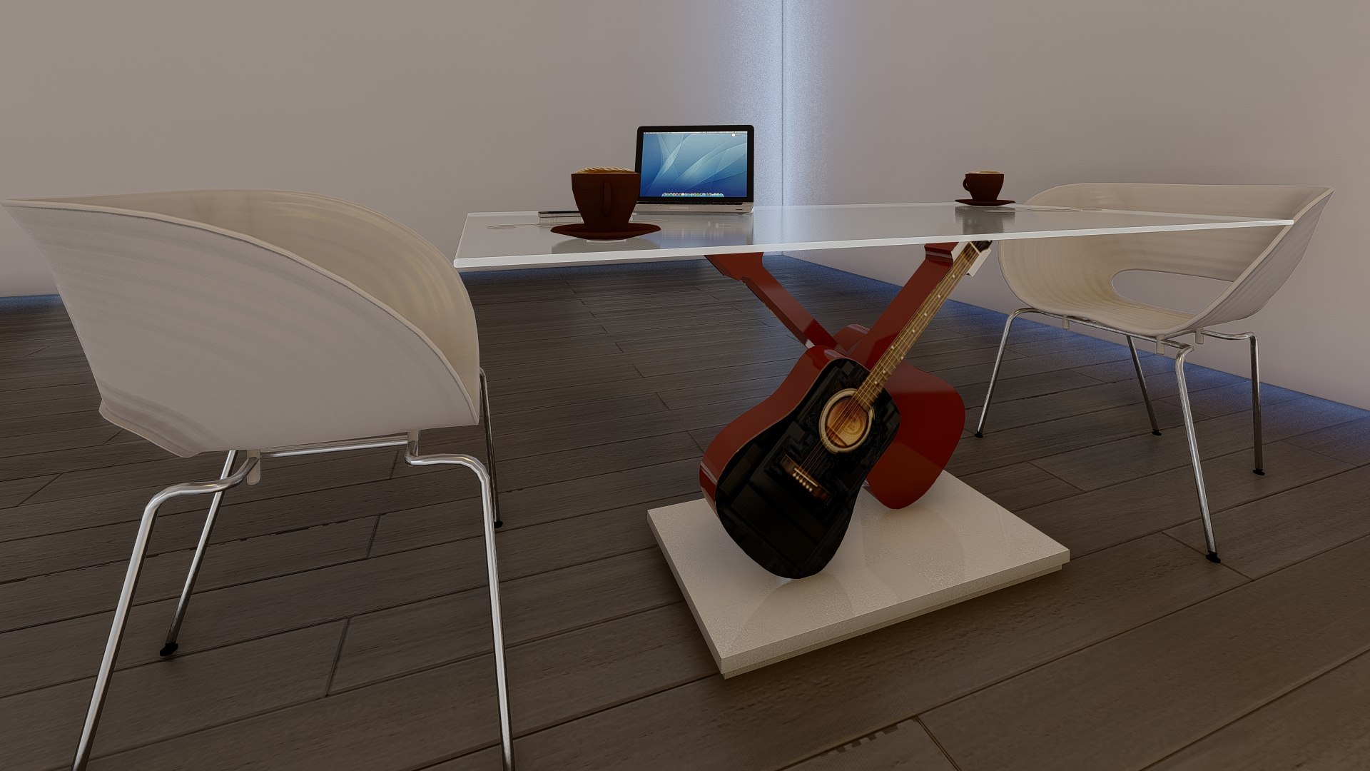Dining table Guitar 3D 3D model TurboSquid 1717426