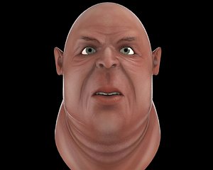 3d model ugly fatman head