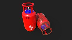 3D lpg gas cylinder