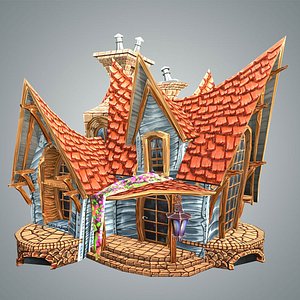 Low Poly Stylized Strange House