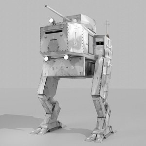 Panzer Mech Walker with RIG and LOWPOLY Winter Camo