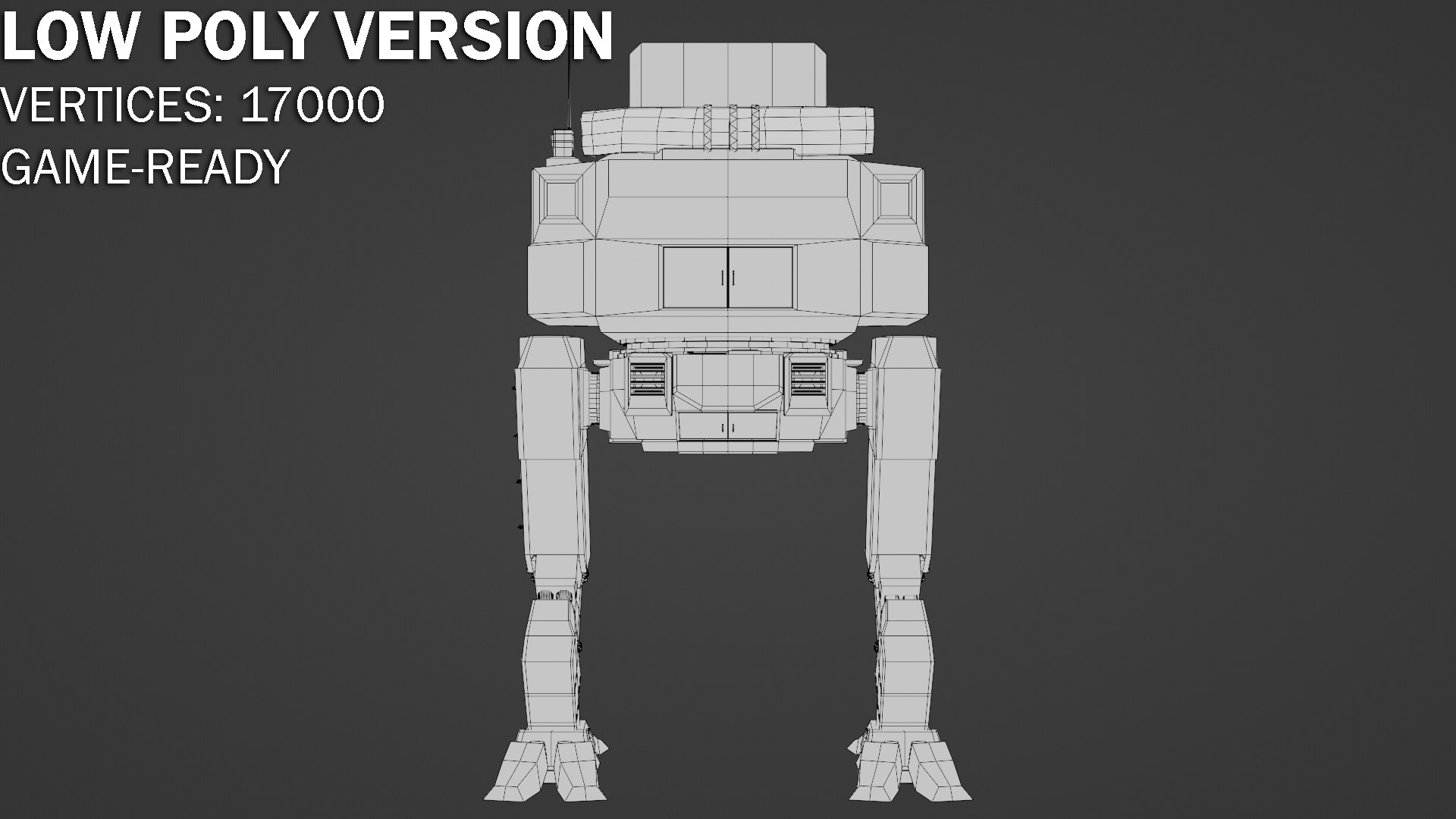 3D Panzer Mech Walker With RIG And LOWPOLY Winter Camo - TurboSquid 1993393