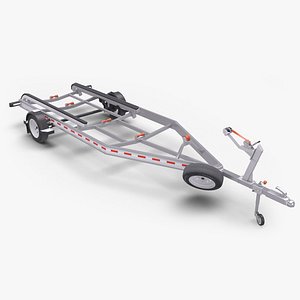3D boat trailer single axle