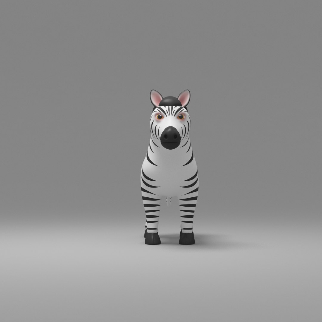 Zebra Cartoon Model - TurboSquid 2370774