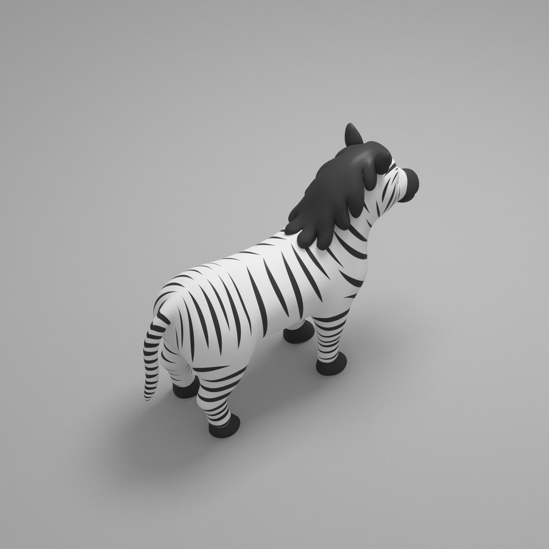 Zebra Cartoon Model - TurboSquid 2370774
