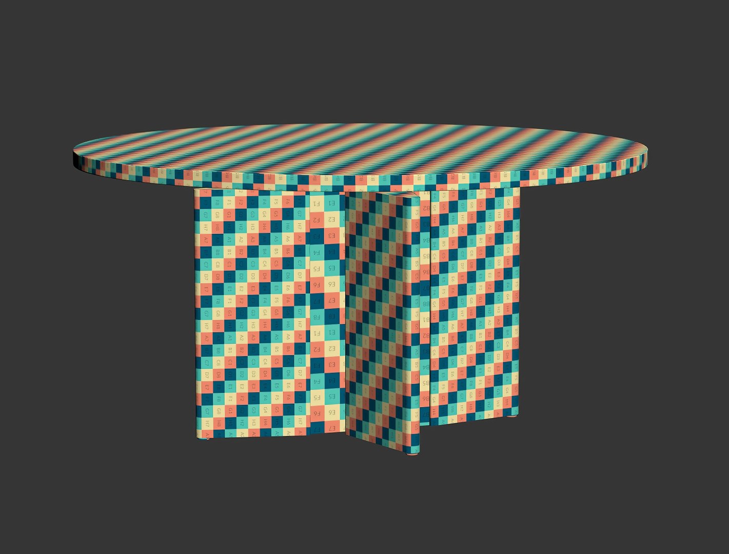 3D Model Oliva Roud Table D1500 - TurboSquid 2283601