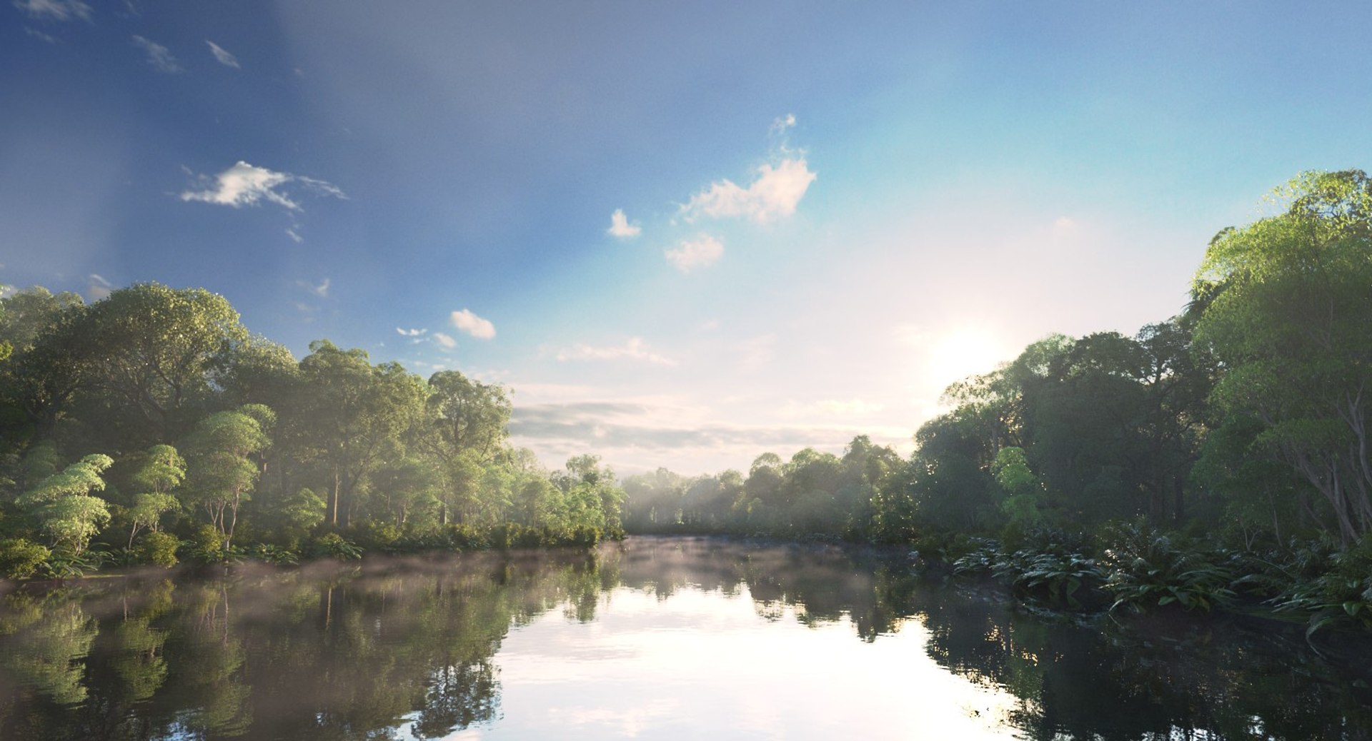 3D Scene Amazon River Model - TurboSquid 1248195