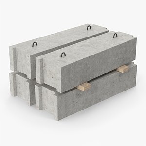 3D Concrete Blocks model