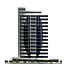 Business centre building in microdistrict