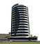 Business centre building in microdistrict