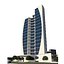 Business centre building in microdistrict