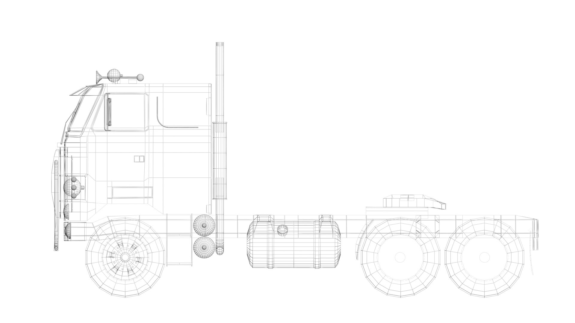 3D Flat Nose Truck - TurboSquid 1903201