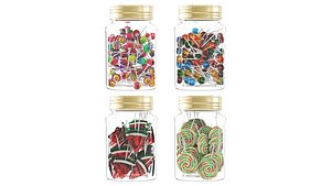 Lollipops in a glass jar model