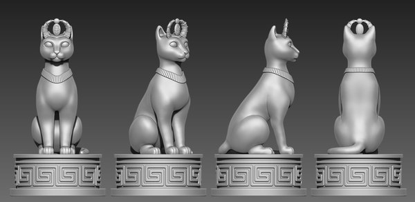 Modelo de impressão 3D de gatos de xadrez Modelo 3D - TurboSquid