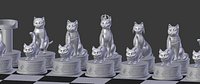 Chess Cats 3D print model