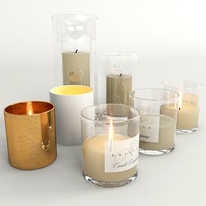 candle 3d model