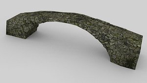 3d model of old stone bridge