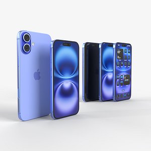 Apple iPhone 16 and 16 Plus Ultramarine 3D