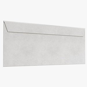 3D model white envelope